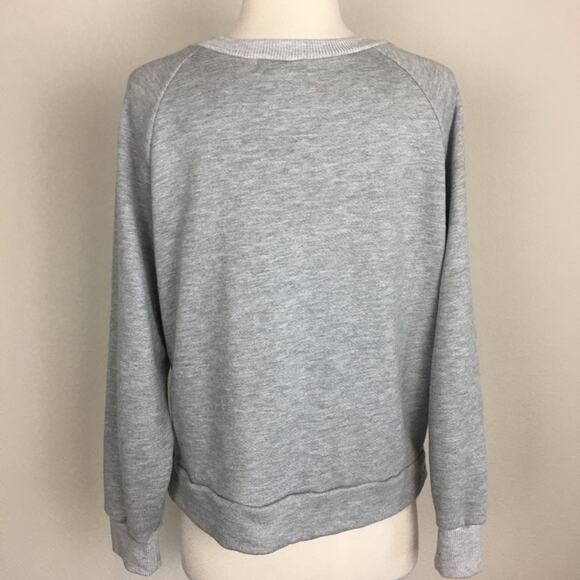 Ten Sixty Sherman Gray Tie Hem Sweatshirt Medium - Picture 8 of 8